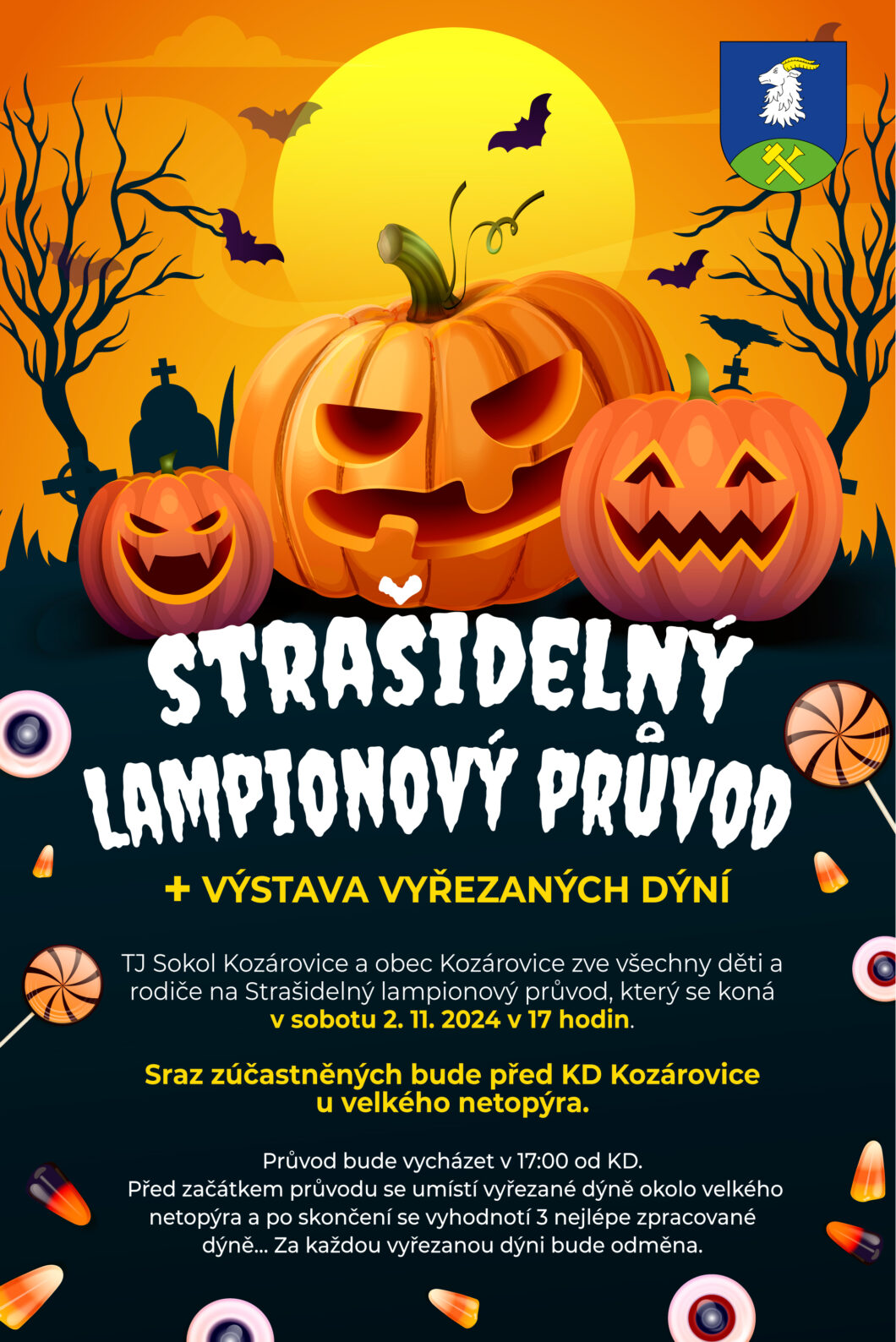 Strašidelný lampiónový průvod – 2. 11. 2024